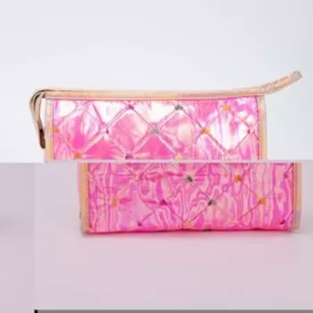 Косметичка на молнии, цвет малиновый