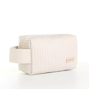 Косметичка на молнии, цвет молочный