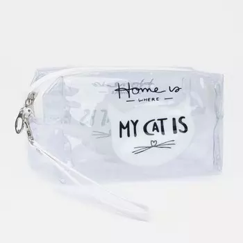 Косметичка на молнии, цвет прозрачный