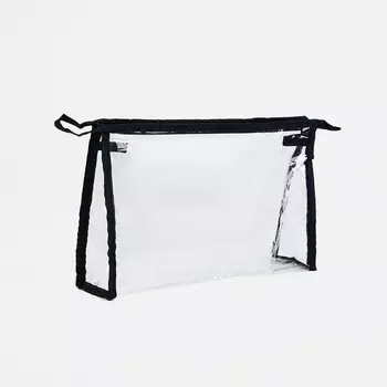 Косметичка на молнии, цвет прозрачный/синий