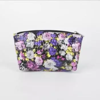Косметичка на молнии, цвет фиолетовый/разноцветный