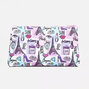 Косметичка на молнии, цвет разноцветный