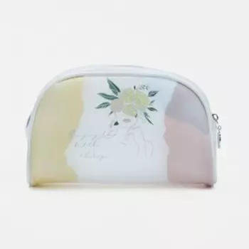 Косметичка на молнии, цвет разноцветный/полупрозрачный