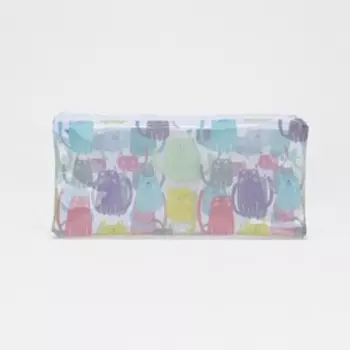 Косметичка-пенал на молнии, ПВХ, цвет разноцветный/прозрачный