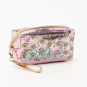 Косметичка на молнии, цвет розовый