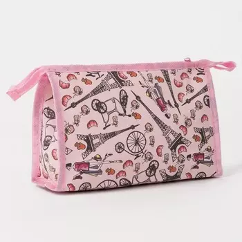 Косметичка на молнии, цвет розовый
