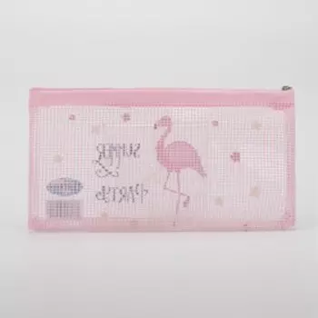 Косметичка на молнии, цвет розовый