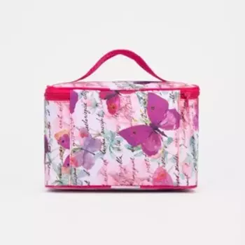 Косметичка на молнии, цвет розовый