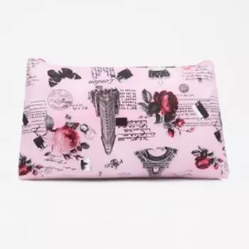 Косметичка на молнии, цвет розовый