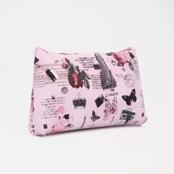 Косметичка на молнии, цвет розовый