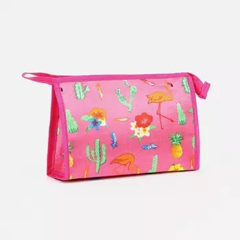 Косметичка на молнии, цвет розовый