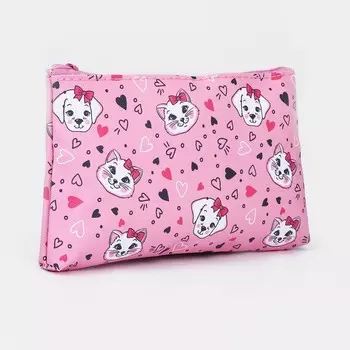 Косметичка на молнии, цвет розовый