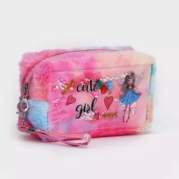 Косметичка дорожная на молнии, с ручкой, цвет розовый