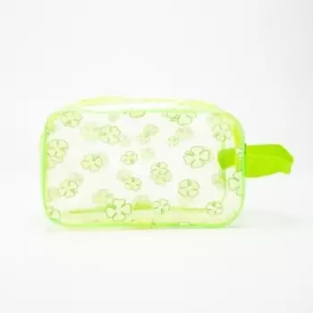 Косметичка на молнии, цвет салатовый
