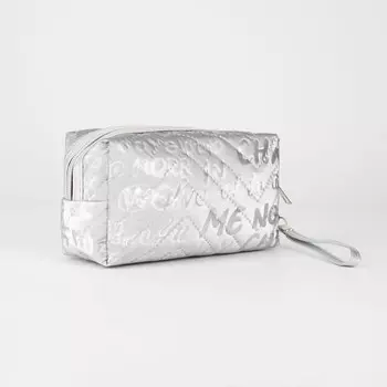 Косметичка на молнии, цвет серебряный