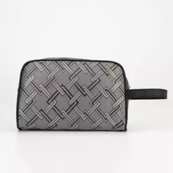 Косметичка на молнии, цвет серый