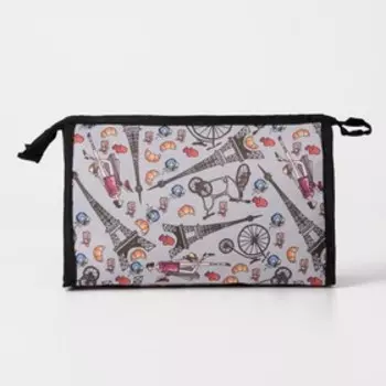 Косметичка на молнии, цвет серый