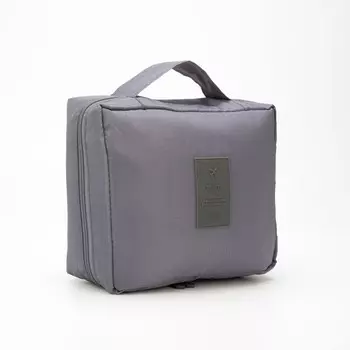 Косметичка - органайзер дорожная на молнии, с карманами, серая