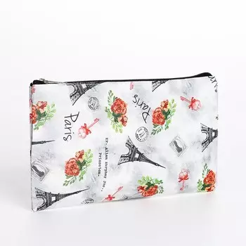 Косметичка на молнии, цвет серый