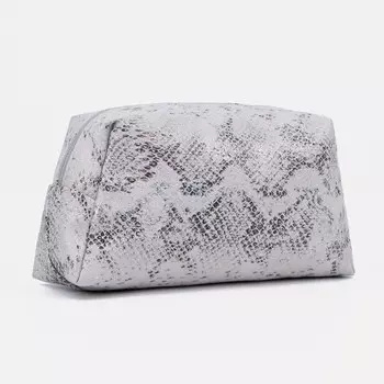 Косметичка на молнии, цвет серый