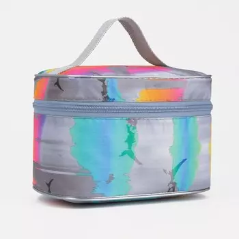 Косметичка на молнии, цвет серый