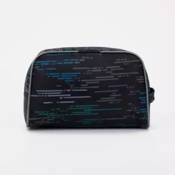 Косметичка на молнии, цвет серый/чёрный