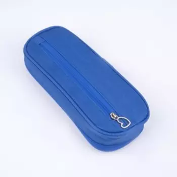 Косметичка на молнии, цвет синий
