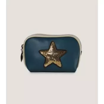 Косметичка на молнии, цвет синий