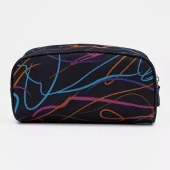 Косметичка на молнии, цвет чёрный/синий
