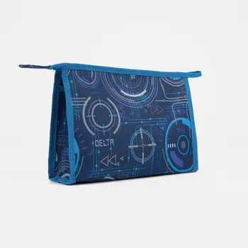 Косметичка на молнии, цвет синий