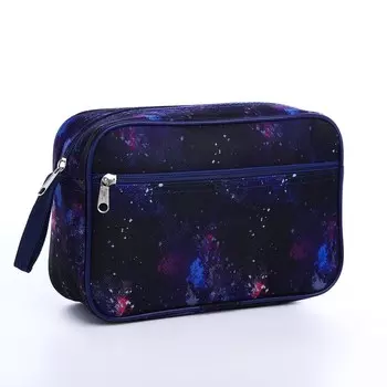 Косметичка на молнии, цвет синий