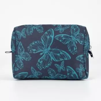 Косметичка на молнии, цвет синий