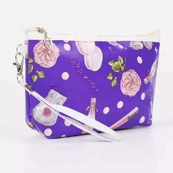 Косметичка на молнии, цвет сиреневый