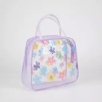 Косметичка на молнии, цвет сиреневый