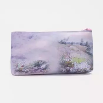 Косметичка на молнии, цвет сиреневый