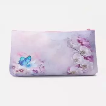 Косметичка на молнии, цвет сиреневый