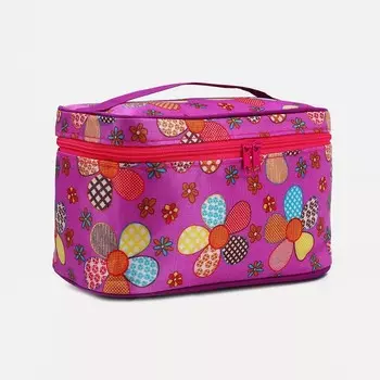 Косметичка на молнии, с ручкой, цвет сиреневый