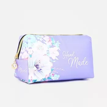 Косметичка дорожная на молнии, цвет сиреневый