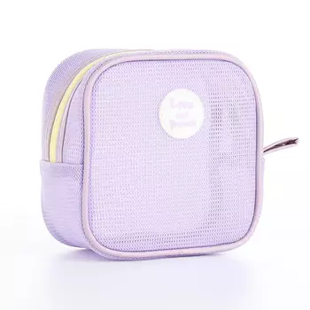 Косметичка дорожная на молнии, цвет сиреневый