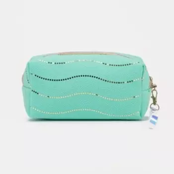Косметичка на молнии, цвет зелёный