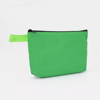 Косметичка на молнии, цвет зелёный