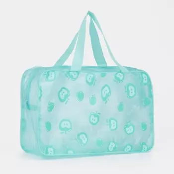 Косметичка на молнии, цвет зелёный