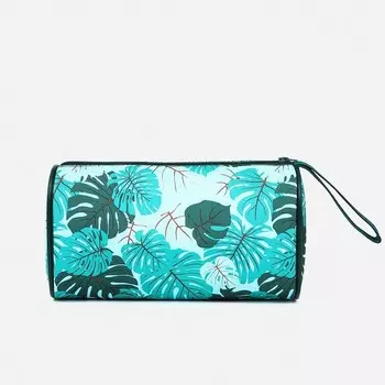 Косметичка на молнии, цвет зелёный