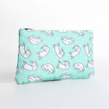 Косметичка на молнии, цвет зелёный