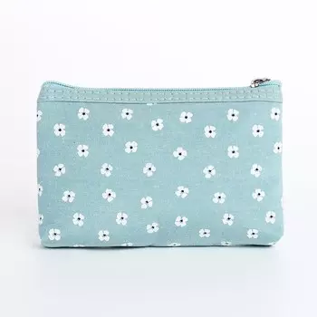 Косметичка на молнии, цвет зелёный