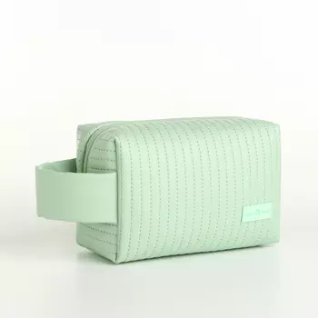 Косметичка на молнии, цвет зелёный