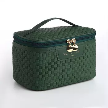 Косметичка на молнии, цвет зелёный