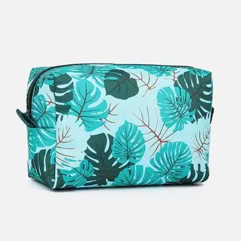 Косметичка на молнии, цвет зелёный