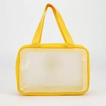 Косметичка на молнии, цвет жёлтый