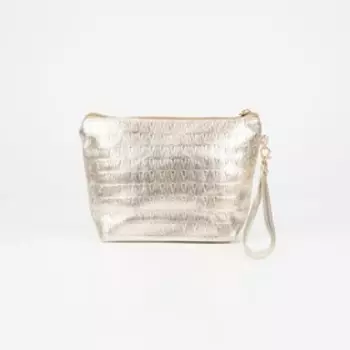 Косметичка на молнии, цвет золотистый